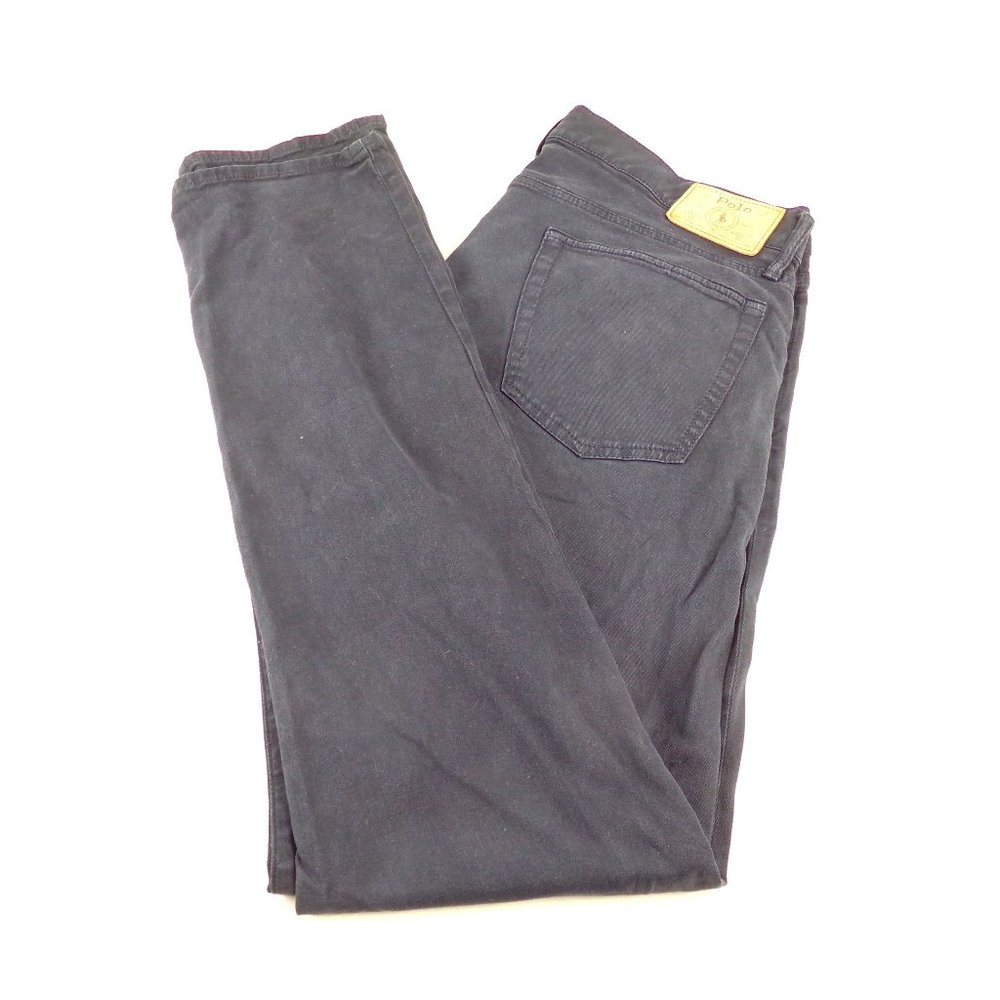 Polo Ralph Lauren Sullivan Slim Jeans 34 / 34 Black Button Fly Stretch Logo